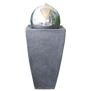 Outdoor Edelstahl Rolling Ball Brunnen Wasserfall Garten Dekoration 4 Tier Wasser brunnen