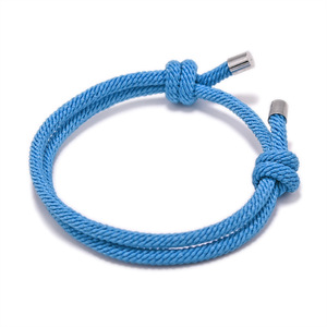Pulseras de Cuerda Trenzada Náutica, Estilo Simple, Cordón Milán, Hechas a Mano, Color Azul Marino, Joyería para Parejas, Regalos para Fiestas - Product Image 5