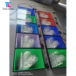 Venta al por mayor de colores LED 3D neón pared <span class=keywords><strong>infinito</strong></span> espejo túnel <span class=keywords><strong>infinito</strong></span> espejo LED <span class=keywords><strong>infinito</strong></span> espejo - Product Image 3