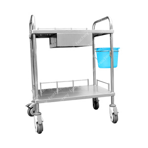 Mt Medische Aangepaste 3-Tier Roestvrij Staal 304 Ziekenhuis <span class=keywords><strong>Trolley</strong></span> Medische Apparatuur <span class=keywords><strong>Trolley</strong></span> Met Emmer Voor Ziekenhuizen - Product Image 3