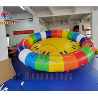 Amusant Volant Disco Bateau Gonflable Eau Jouets Spinning UFO Tube Remorquable Amusant Installation D'eau Gonflable
