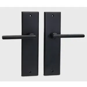 Keyed Entry Security 236 Mm Zinc Alloy Door Handle Lock Modern Wooden Door Hardware Door Handle On Plate