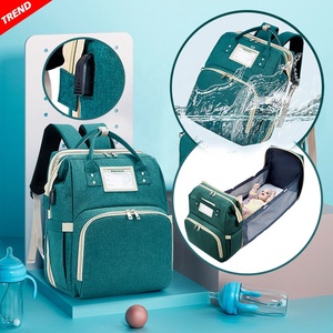 Bolsa de Pañales Multifuncional Grande Impermeable con Logotipo Personalizado, Bolsa de Mano para Mamá, Mochila para Pañales Húmedos - Product Image 2