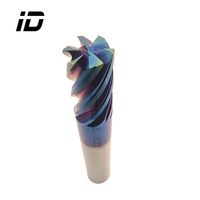 Fraise en spirale à 4 cannelures en carbure monobloc Eitfs, angle de hélice 45°, revêtement TIAIN, fraise à queue de 10 mm de longueur, 65 HRC, support ODM OEM