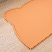 Tapis d'alimentation moderne en silicone imperméable pour animaux de compagnie, avec forme de tête de chat, pour chat et chien