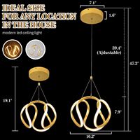 Nouveauté nordique Led lampes suspendues pour salon chambre chevet Bar décoration murale éclairage géométrie lampes suspendues luminaire de cuisine