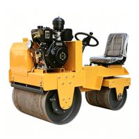 Rouleau compresseur vibrant à double tambour DR700B de 660 kg, moteur diesel 6 CV, pour asphalte et sol