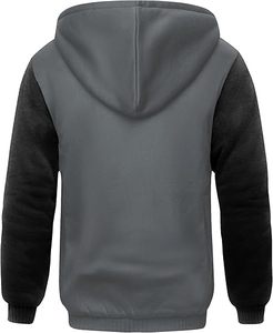 Felpe e Maglioni <span class=keywords><strong>con</strong></span> Zip in Cotone Pesante Personalizzati <span class=keywords><strong>con</strong></span> Logo per Uomo, Foderati in Sherpa, Vendita all'Ingrosso - Product Image 4