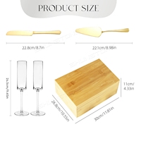Ensemble de flûtes à champagne Shunstone Mr & Mrs, verres à toasts, cadeau avec couteau et serveur à gâteau de mariage dorés pour les jeunes mariés