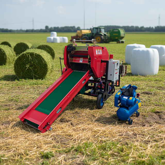 Automatic Silage Round Baler Wrapper High Efficiency Grass Forage Packaging Machine for Farm Use