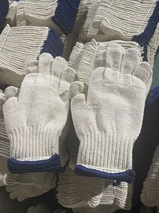 Gants de sécurité antidérapants en CVC coton-polyester, résistants aux coupures, pour le jardinage et la protection du travail, 450g-1000g/douzaine, à prix réduit - Product Image 6