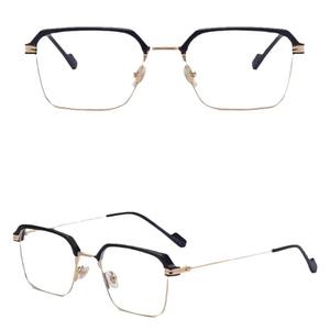 Lunettes anti-lumière bleue demi-cadre rectangulaires en métal pour hommes avec verres photochromiques résistants aux UV, numéro de pièce 810-2 - Product Image 1