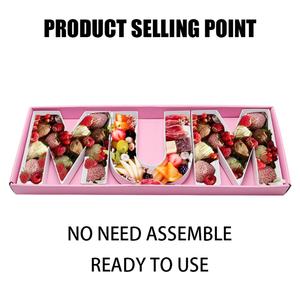 Caja de Regalo de Cartón con Forma de Letra MUM, Rellenable con Chocolate y Fresas, para el Día de la Madre - Product Image 3