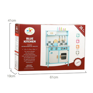 Juguetes de Cocina de Madera, Cocina de Juguete Azul, Juguetes Educativos Montessori con Certificación CE y Cpc para Niños - Product Image 6