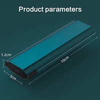 Boîtier SSD M.2 NVME/NGFF en aluminium haute vitesse Boîtier de disque dur portable à double protocole USB 3.1 Boîtier de lecteur à semi-conducteurs de 10 Go