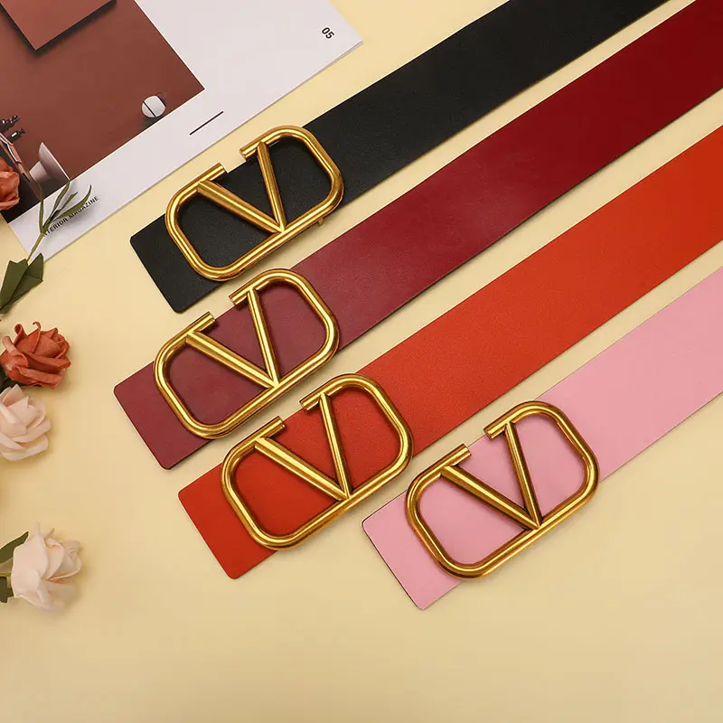 Fashion Wholesales 7cm Ladies Double C And G Belt For Women Designer Double Side Genuine Leather Luxury Belt