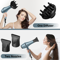 Sèche-cheveux professionnel à moteur AC très vendu avec concentrateur/diffuseur/lumière bleue ionique