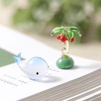 Handgefertigte Glas-Figuren von Frosch und Wal für Desktop-Heimdekoration Weihnachtsschmuck