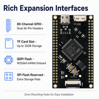 Carte de développement STM32H743VIT6 480 MHz Cortex-M7 avec caméra OV2640/OV5640, emplacement pour carte TF, 80 GPIO, USB C 5V