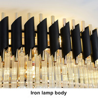 Plafonnier LED suspendu en cristal au design Art déco moderne, luminaire décoratif de plafond, idéal pour un couloir ou des escaliers