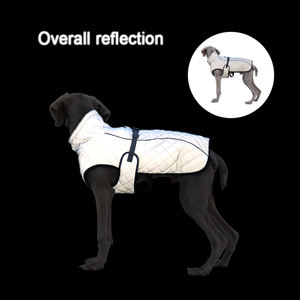 Chaqueta para perro grande personalizada, ropa de marca de lujo, moda para exteriores, efecto reflectante, diseñador, gato, impermeable, plateado, abrigo para mascotas - Product Image 6