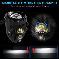 Nouveau projecteur de phare Espumoso Bi LED 2.0 pouces blanc 35W 40W 12V pour feux de brouillard et feux de route