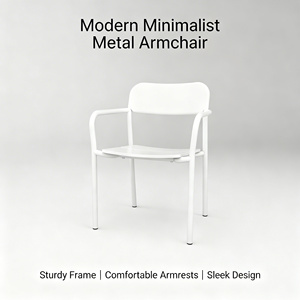 Silla de <span class=keywords><strong>Aluminio</strong></span> Individual para Exteriores, Resistente a la Oxidación, Diseño Moderno, Cómoda y Ligera, para Jardín, Patio, Parque y <span class=keywords><strong>Cocina</strong></span> - Product Image 2