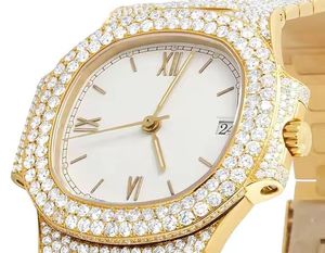 Reloj Iced Out para hombre, reloj de diamantes con movimiento automático, reloj de lujo para hombre, reloj para hombre envío gratis, reloj personalizado - Product Image 3