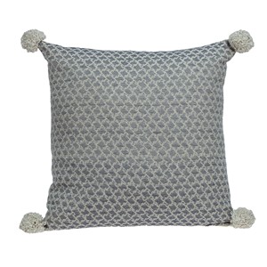 HMS grigio perla Pom cuscino elegante ricamato geometrico punto ricamato cuscino di lusso ospedale domestico 50x50 cuscino divano natale - Product Image 2