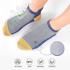 Chaussettes de sport décontractées à <span class=keywords><strong>taille</strong></span> <span class=keywords><strong>basse</strong></span> antidérapantes pour hommes avec logo en bas - Product Image 6