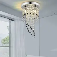 Lampadario moderno in cristallo K9 per plafoniera rotonda a LED mini soggiorno camera da letto