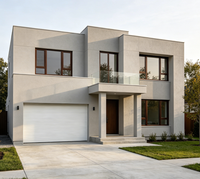 Villa préfabriquée abordable de style industriel avec garage, maison moderne à deux étages