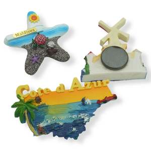 Aimant de réfrigérateur personnalisé en résine, souvenir touristique de pays, de ville ou de plage - Product Image 4