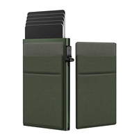 Porte-Cartes en Aluminium YOUYUE avec Porte-Monnaie, Portefeuille Pop-up Anti-RFID, Étui Métallique Mince pour Cartes Bancaires