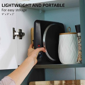 Aparato pequeño de cocina de 1500W, Mini quemador individual, mesa portátil, <span class=keywords><strong>estufas</strong></span> eléctricas de <span class=keywords><strong>bajo</strong></span> <span class=keywords><strong>consumo</strong></span> para cocinar en casa - Product Image 2