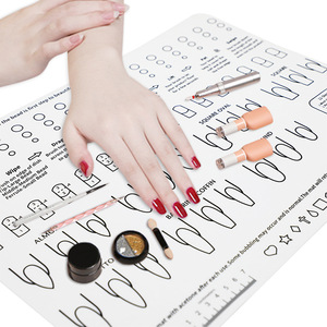 Alfombrilla de Silicona para Práctica de Arte de Uñas, Guí<span class=keywords><strong>a</strong></span> de Escultura Acrílica, Lámina de Entrenamiento de Uñas, Almohadilla de Silicona para <span class=keywords><strong>Manicura</strong></span> para Técnicos de Salón de Uñas - Product Image 2