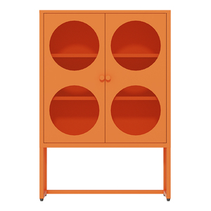 מודרני הדלת אחסון מתכת ארון בגדים לחדר אוכל סלון תצוגה צבעוני מתקפל ארון לתצוגה צבעונית לשימוש ביתי - Product Image 2