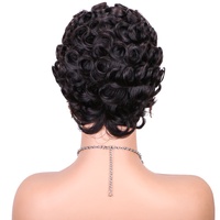 Perruques Courtes Pixie en Cheveux Humains, Perruques Lace Front en Cheveux Humains Fabriquées à la Machine, Vente en Gros, Perruques Pas Chères en Cheveux Indiens Bruts pour Femmes Noires