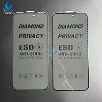 Protection d'écran anti-espion en verre trempé anti-statique confidentialité diamant pour téléphones mobiles Infinix Tecno iPhone 17 Air 16 17 Pro Max