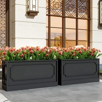 Bacs à fleurs et jardinières en acier inoxydable de haute qualité, en stock, pour les rues commerciales municipales.