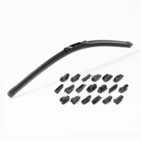 Essuie-glace universel personnalisé HESITE en caoutchouc naturel sans armature avec 19 adaptateurs disponibles en 14-28 pouces, plus adapté aux multiples véhicules