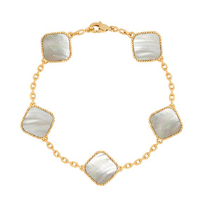 Bracciale <span class=keywords><strong>di</strong></span> Alta Qualità a Quadrifoglio, Raffinato Bracciale in Agata, Gioiello Classico Portafortuna <span class=keywords><strong>di</strong></span> Lusso per <span class=keywords><strong>Donna</strong></span>, Regalo con Logo - Product Image 3