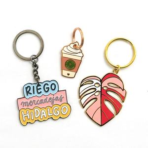 VastGifts Metal Keychain Customized Leaf Tea Design Soft Hard Enamel Keychains for <b>Bag</b> Decoration - Product Image 1