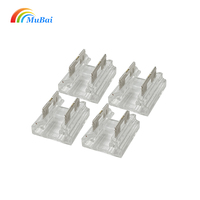 Conector de tira de luz para IP20, conexión fiable, transparente, PC, 4 en 1, mini SMD, COB, 8mm, 10mm, 2 pines, AWG20