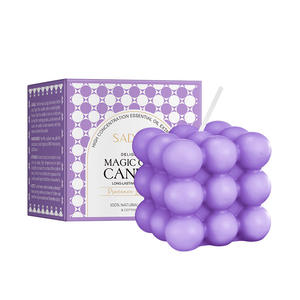 Bougie parfumée créative en forme de <span class=keywords><strong>bulle</strong></span> Rubik's Cube, simple, pour la maison, avec feuille d'or, vente en gros - Product Image 1