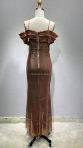 NOVANCE F3095 فستان جديد ترتر لامع شامبانيا مثير قبالة الكتف شق Rochii Elegante السيدات تصاميم ثوب المساء <span class=keywords><strong>P</strong></span> - Product Image 5