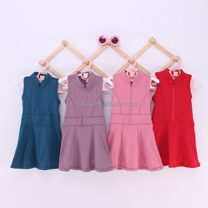 Vêtements de yoga rouges pour <span class=keywords><strong>petites</strong></span> filles <span class=keywords><strong>LuLu</strong></span> OEM Ensemble de vêtements de sport pour enfants, deux pièces pour bébé fille, vente en gros - Product Image 3