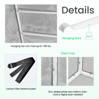 Tente de Culture OEM 40x40x160cm pour Système Hydroponique, Serre Portable Facilement Assemblable avec Cadre Métal-Plastique