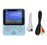 Console de jeu portable rétro S G7, écran fin de 0,39 pouce, 3,0 IPS, 666 jeux, 1200 mAh, connexion TV, un ou deux joueurs, rose, bleu