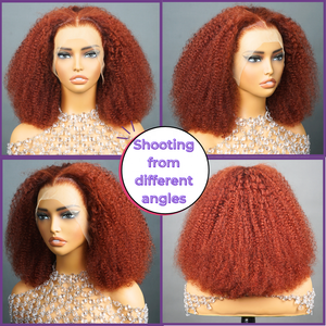 วิกผมชาวเวียดนาม100% 13x4ผมหยิกหนา250ผมสีขิงวิกผมมนุษย์ผมหยิกเป็นคู่ความละเอียดสูง - Product Image 3